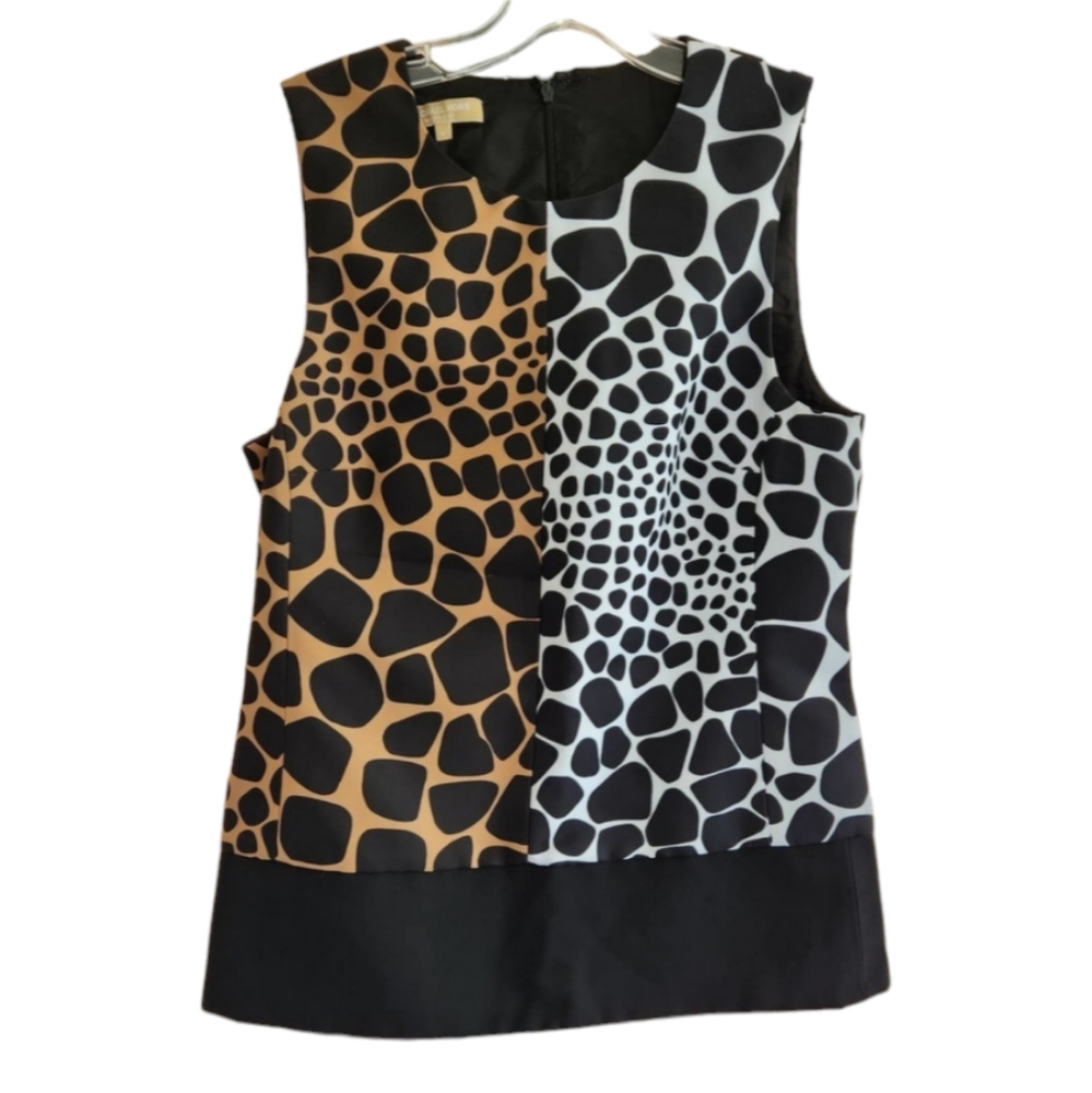 Michael Kors Made in Italy animal print top blouse 8